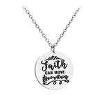 Faith Can Move Mountains Pendant Necklace