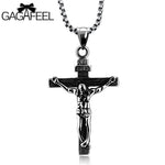 Black Stainless Steel Crucifix for Men